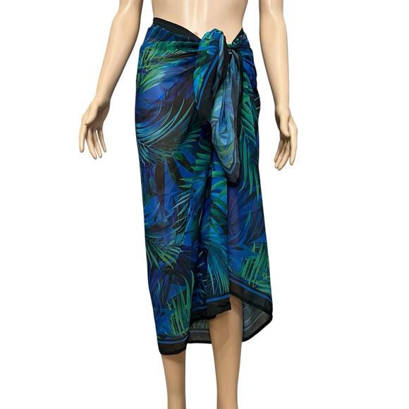 Miraclesuit Other - Miraclesuit Scarf Pareo Swim Cover Up One Size Palm Leaf Print Tropical Beach